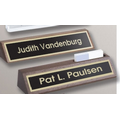 Walnut Name Plate w/ Card Holder (10")